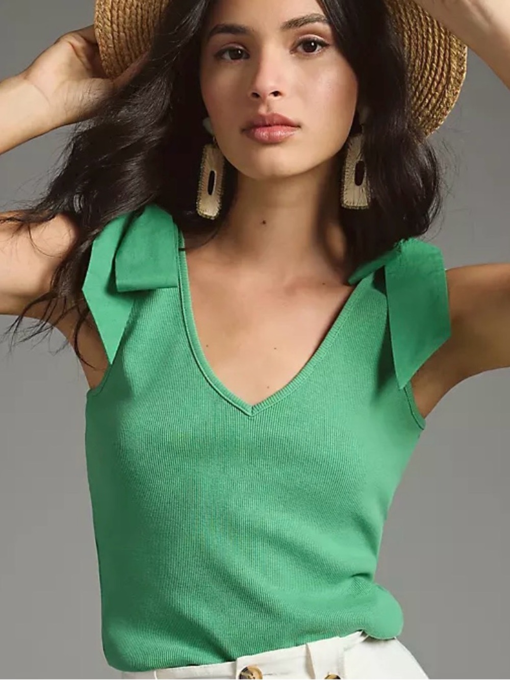 Anthropologie Maeve Bow Tie Tank Top